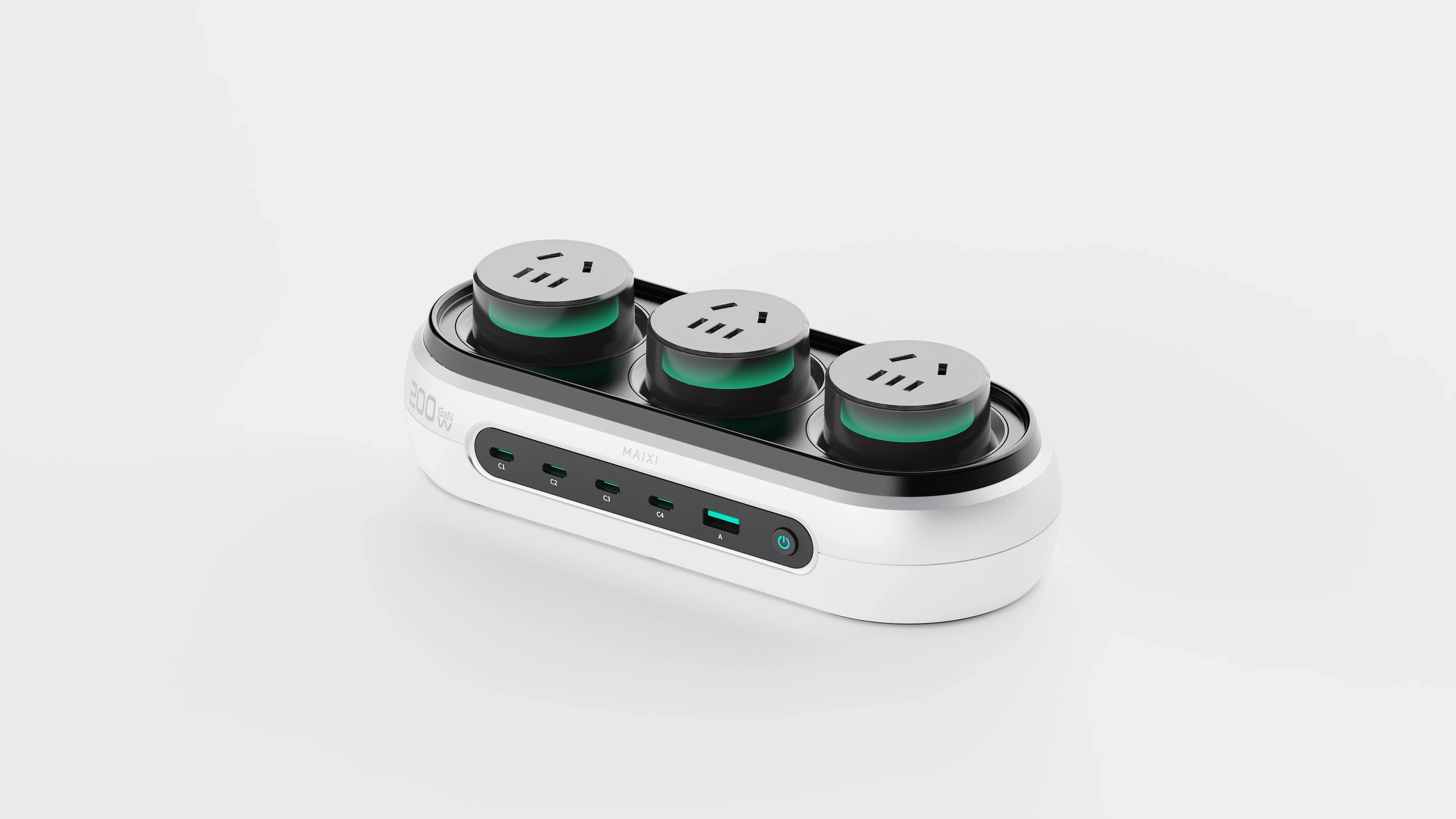 MAIXI U1-200W 桌面充电站三分之四产品图